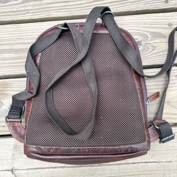 Jack Georges VOYAGER FLORAL BACKPACK GENUINE LEATHER HANDCRAFTED - Picture 2 of 5